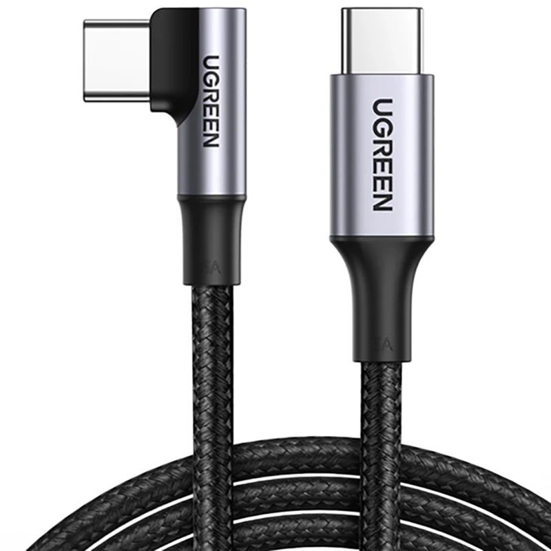 کابل تایپ سی به تایپ سی 100 واتی 1 متری یوگرین ugreen US334 70643 شارژر سریع و انتقال داده