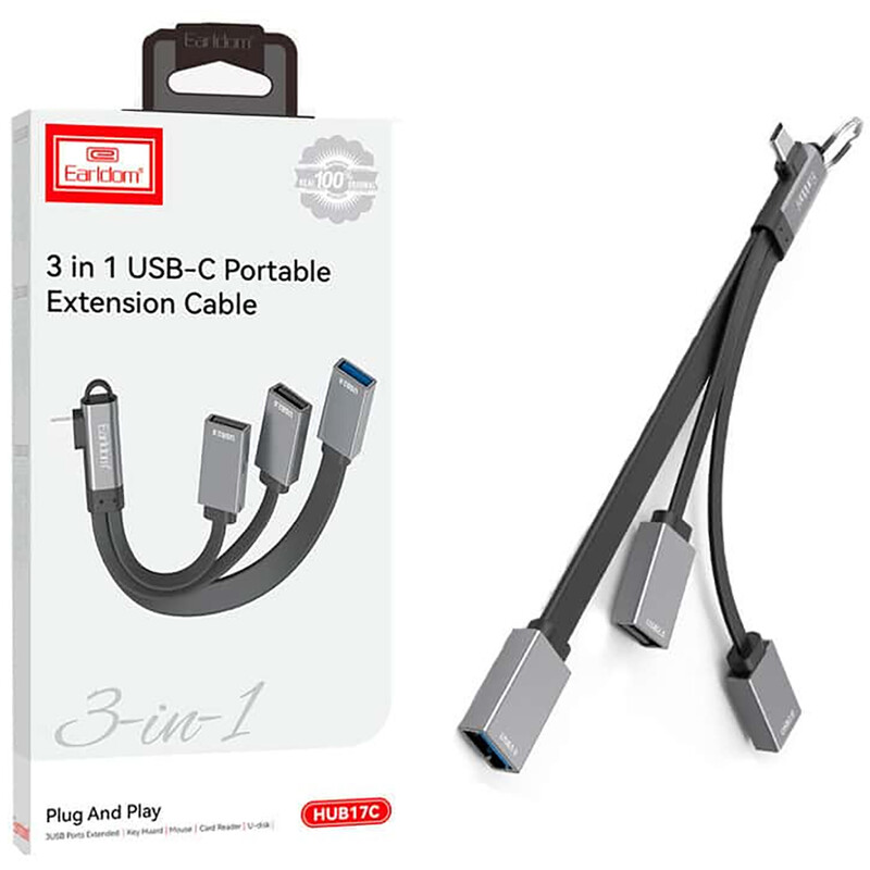هاب تایپ سی 3 پورت ارلدام ET-HUB17C