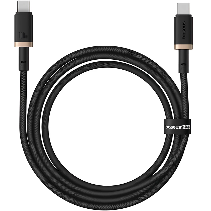 کابل سوپر فست شارژ تایپ‌سی به تایپ‌سی 100 وات یک متری بیسوس P10377803U01-00 CB000121