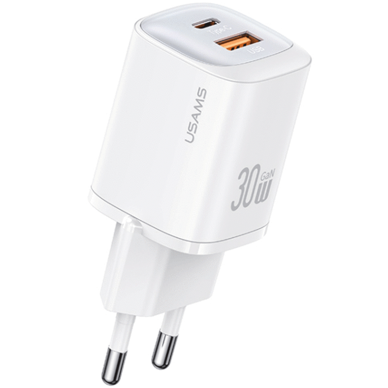 شارژر دیواری تایپ‌سی و یو‌اس‌بی 30 وات یوسامز CC254
