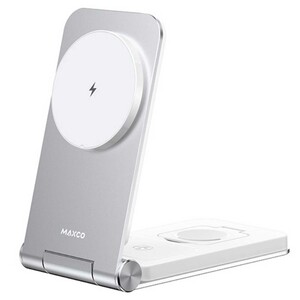 استند و شارژر وایرلس رومیزی آیفون 15 وات چندکاره تاشو مکسکو MW08