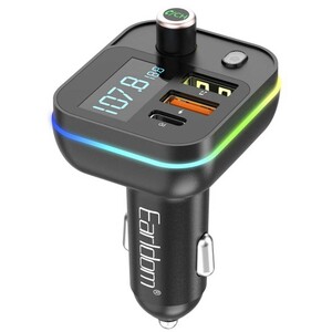 شارژر فندکی فست شارژ ماشین تایپ سی 18 وات و گیرنده اف‌ام‌پلیر بلوتوثی ارلدامET-M87