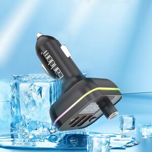 'شارژر فندکی فست شارژ ماشین تایپ سی 18 وات و گیرنده بی سیم ارلدام