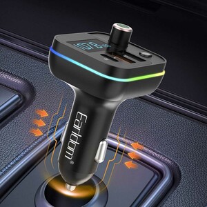 خرید 'شارژر فندکی فست شارژ ماشین تایپ سی 18 وات و گیرنده اف‌ام‌پلیر بلوتوثی ارلدام