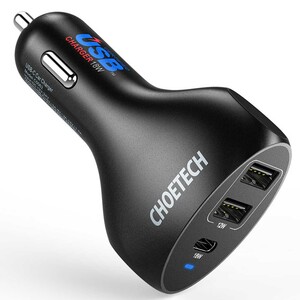 شارژر فندکی فست شارژ ماشین تایپ سی 18 وات چویتک C0062