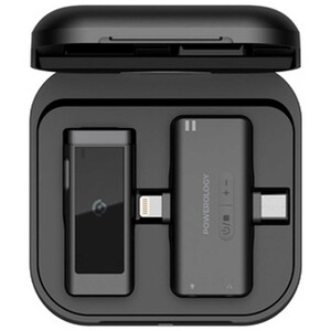 میکروفون یقه‌ای بی سیم تک مخاطبه تایپ سی و لایتنینگ پاورولوژی PWMICBK