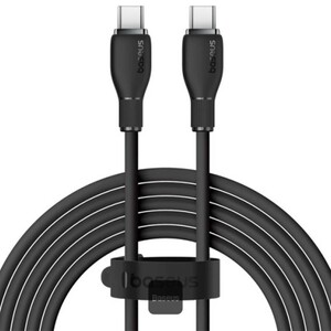 کابل سوپر فست شارژ تایپ سی به تایپ سی 100 وات 5 آمپر 1.2 متری بیسوس CB000055 P10355702111-B1