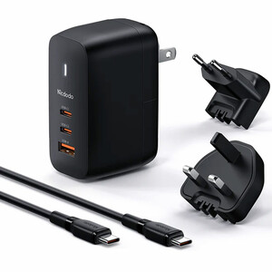 شارژر دیواری تایپ سی و یو اس بی با دو شاخه‌های مختلف مک دودو CH-8442