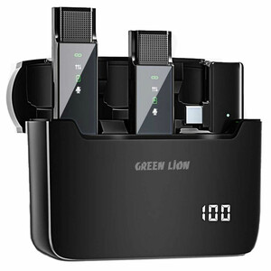 میکروفون بی سیم یقه‌ای تایپ سی گرین GN2IN1DDMTCBK