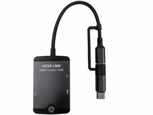 هاب تایپ سی و لایتنینگ مینی 5 درگاه گرین GN5IN1MINIHBBK