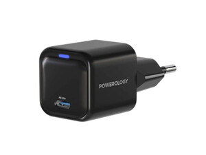 شارژر دیواری تایپ سی 20 وات پاورولوژی Powerology Ultra-Compact 20W GaN PD Charger PWCUQC015