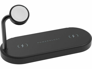 شارژر وایرلس مگنتی 49 وات و استند رومیزی پاورولوژی Powerology 4in1 Fast-Wireless Charging Dock P41MFCHBK