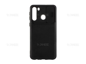 قاب محافظ با درپوش کشویی لنز سامسونگ Lens protector Case Samsung Galaxy A21