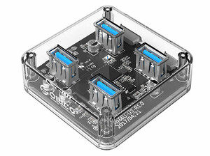 هاب یو اس بی 4 پورت اوریکو Orico 4 Port USB3.0 Transparent HUB MH4U-U3 1M Cable