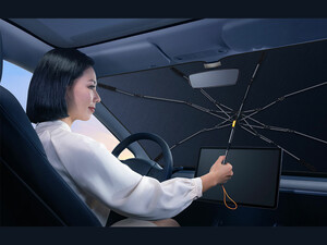 چتر آفتاب گیر شیشه جلو خودرو تک لایه بیسوس Baseus CoolRide CRKX000001 Windshield Sun Shade Umbrella Lite