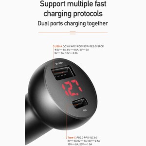 شارژر فندکی سریع دو پورت مک دودو Mcdodo 30W Car Charger CC-681