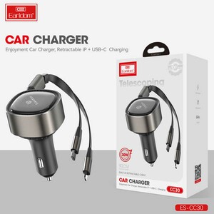 بهترین شارژر فندکی فست شارژ ماشین تایپ سی و لایتنینگ 30 وات ارلدام