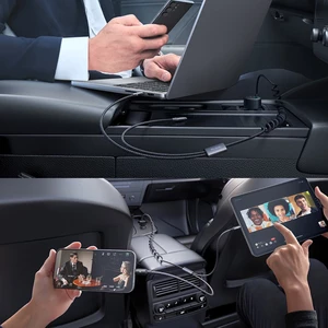 شارژر فست شارژ  چهار پورت تایپ سی، لایتنینگ و یو اس بی داخل خودرو مک دودو