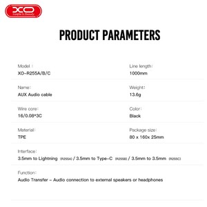 بهترین کابل صدای آی‌یو‌ایکس به تایپ‌سی یک متری ایکس او