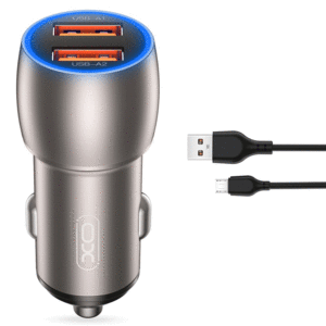 قیمت شارژر فندکی دو  پورت یو اس بی 36 وات ایکس او