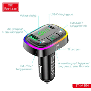 خرید شارژر فندکی تایپ سی و یو اس بی و گیرنده بلوتوثی  ارلدام