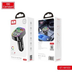 شارژر فندکی فست شارژ ماشین 3.1 آمپر و اف‌ام‌پلیر ارلدام