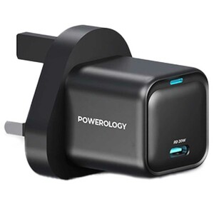 شارژر دیواری فست شارژ تایپ سی 20 وات پاورولوژی PWCUQC016