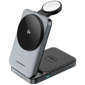 شارژر وایرلس مگنتی رومیزی 15 وات پاورولوژی PWCUQC033