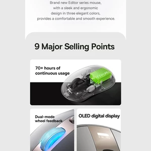 موس گیمینگ بلوتوثی و دانگل وایرلس شارژی هوشمند بی‌صدا بیسوس