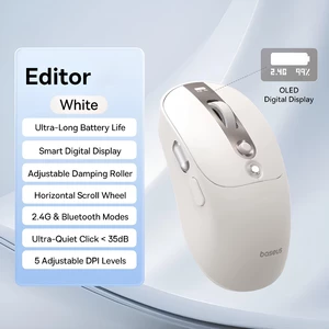 موس گیمینگ بلوتوثی و دانگل وایرلس شارژی هوشمند بی‌صدا بیسوس