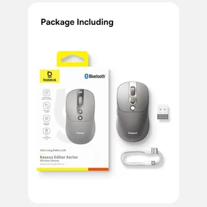 موس گیمینگ بلوتوثی و دانگل وایرلس شارژی هوشمند بی‌صدا بیسوس