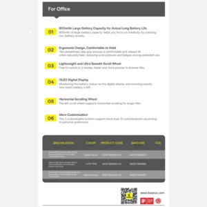 موس گیمینگ بلوتوثی و دانگل وایرلس شارژی هوشمند بی‌صدا بیسوس