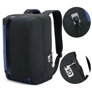 کوله پشتی مسافرتی ضد سرقت با درگاه تایپ سی و قفل انگشتی پورودو pd-lsbpfpl-bkblu