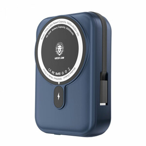 پاور بانک بی سیم دوکاره 20 وات 20000 گرین GNMPB20KTCBK