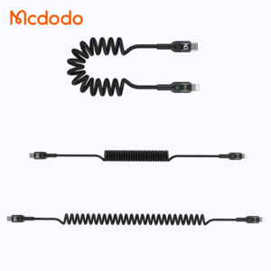 قیمت کابل شارژ فنری تایپ سی به لایتنینگ 36 واتی مک دودو  طول 180 سانتيمتر