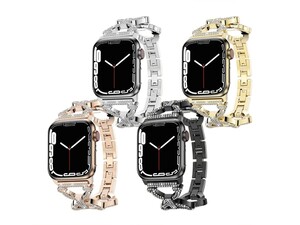 بند فلزی نگین دار اپل واچ 38 و 40 و 41 میلی متر گرین Green Apple Watch 38/40/41mm Bello Jeweled Metal Band