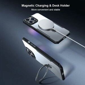 قاب مگ سیف شفاف گوشی آیفون 13 پرومکس حلقه انگشتی یاندو Beetle