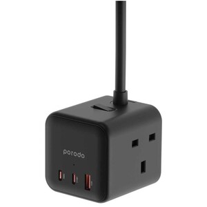 خرید شارژر رومیزی 3 سوکت، یک یو اس بی، دو تایپ سی 65 وات پورودو