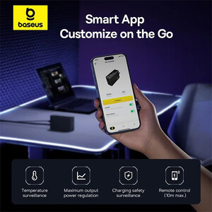 شارژر رومیزی فست تایپ سی، یو اس بی و دی سی 240 وات بیسوس