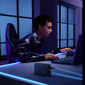 شارژر رومیزی فست تایپ سی، یو اس بی و دی سی 240 وات بیسوس