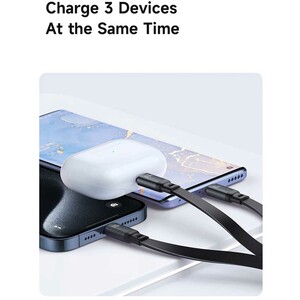 بهترین کابل شارژ سه سر تایپ سی به تایپ‌سی 100 وات، لایتنینگ 36 وات و میکرو یو‌اس‌بی 10 وات 1.2 متری مک‌دودو