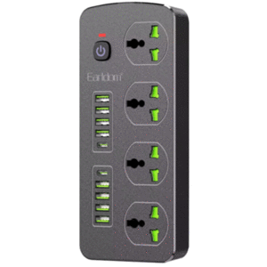 خرید چندراهی برق یک سوکت، دو تایپ سی و هشت یو‌اس‌بی ارلدام