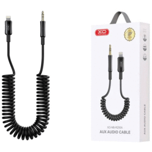 مبدل و کابل لایتنینگ به جک 3.5 میلی متری یک متری با طراحی فنری ایکس او NB-R255A