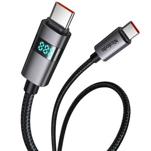 کابل کارپلی سوپر فست شارژ دو سر تایپ سی 100 وات 5 آمپر 1.2 متری مک‌دودو