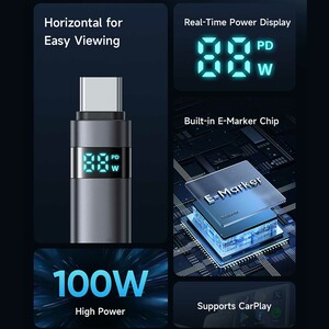 کابل کارپلی سوپر فست شارژ دو سر تایپ سی 100 وات 5 آمپر 1.2 متری مک‌دودو