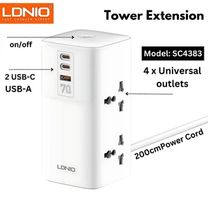 خرید چندراهی برق چندمنظوره چند پورت سوپر شارژ رومیزی الدنیو