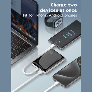 پاوربانک 10000 میلی‌آمپر فست شارژ 22.5 وات تایپ سی و یو اس بی الدنیو