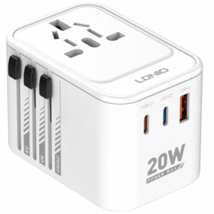 چندراهی برق مکعبی 2000 وات یک سوکت، دو تایپ سی و یک یو اس بی 20 وات الدنیو Z9