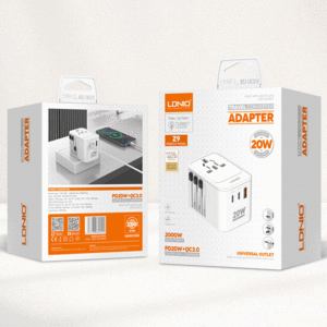خرید آداپتور تایپ سی و یو اس بی 20 وات الدنیو