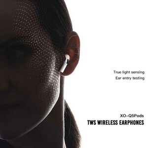 نمای جانبی XO Q5Pods در گوش کاربر